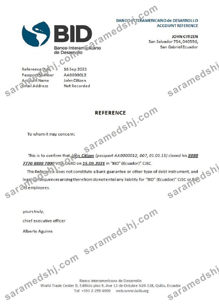 Ecuador_Banco Interamericano de Desarrollo_closure reference